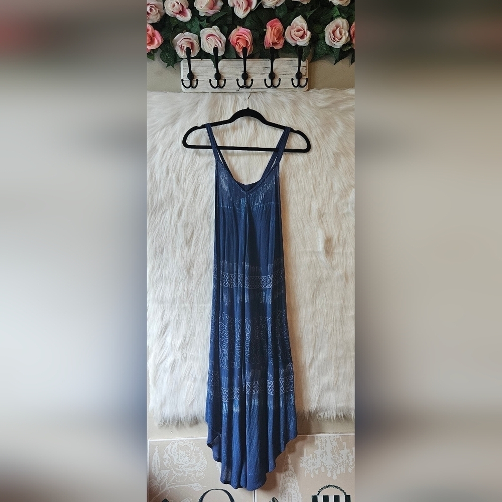 Blue Sleeveless Maxi Dress - Unbranded